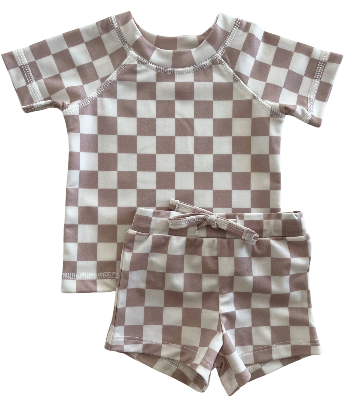 Tiramisu Checkerboard / Cove Rashguard Set / UPF 50+