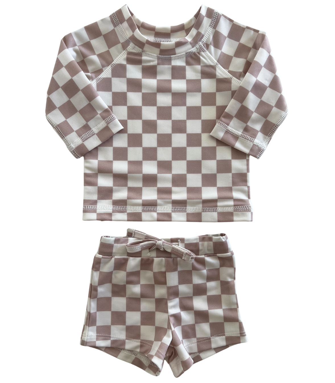 Tiramisu Checkerboard / Mar Rashguard Set / UPF 50+