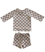 Tiramisu Checkerboard / Mar Rashguard Set / UPF 50+