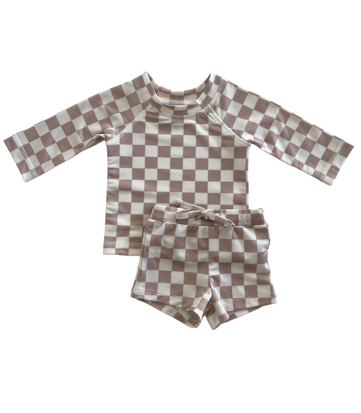 Tiramisu Checkerboard / Mar Rashguard Set / UPF 50+