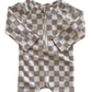 Tiramisu Checkerboard / Sonny Rashguard Swimsuit / UPF 50+