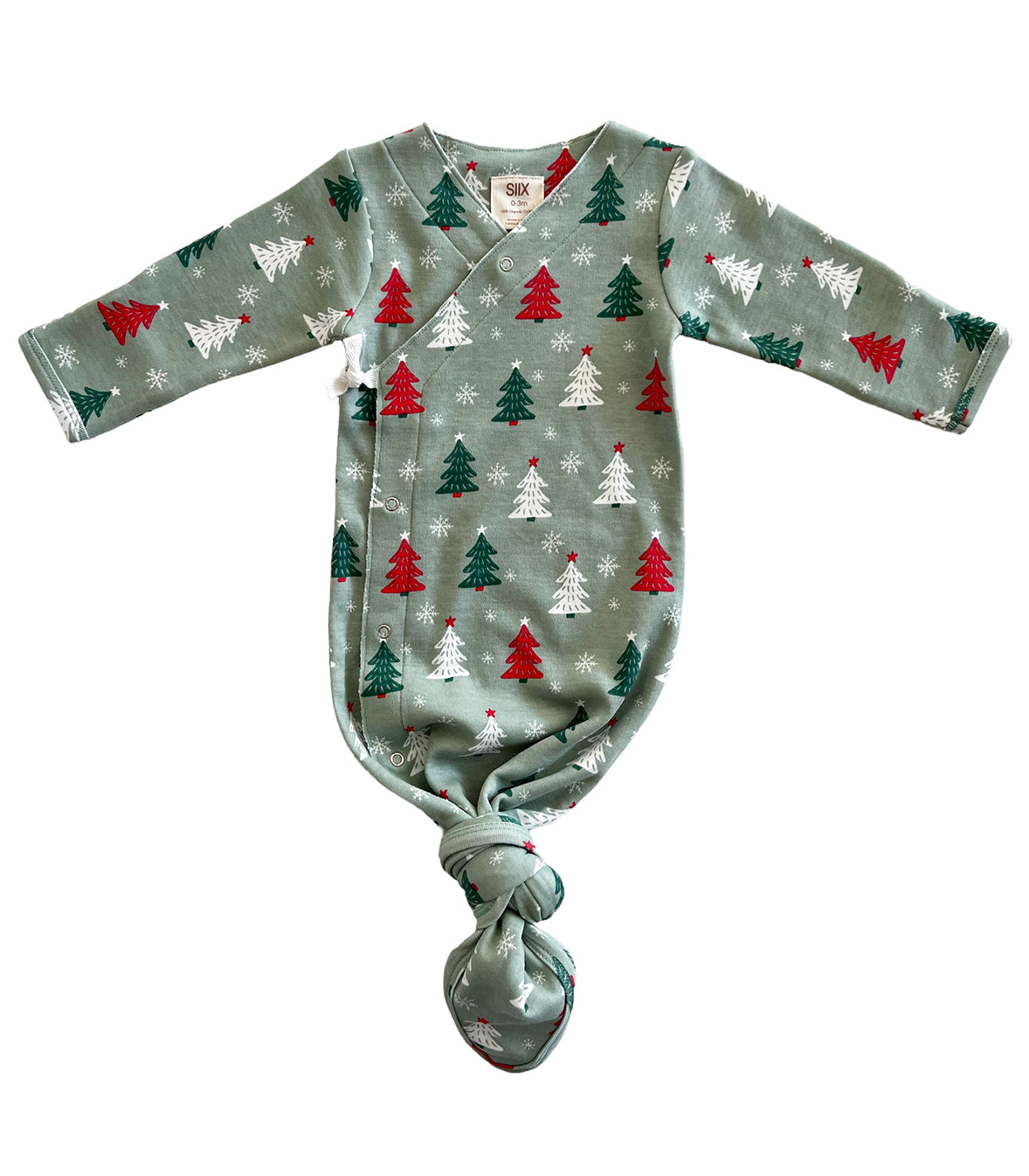 Christmas Trees / Organic Kimono Knot Gown