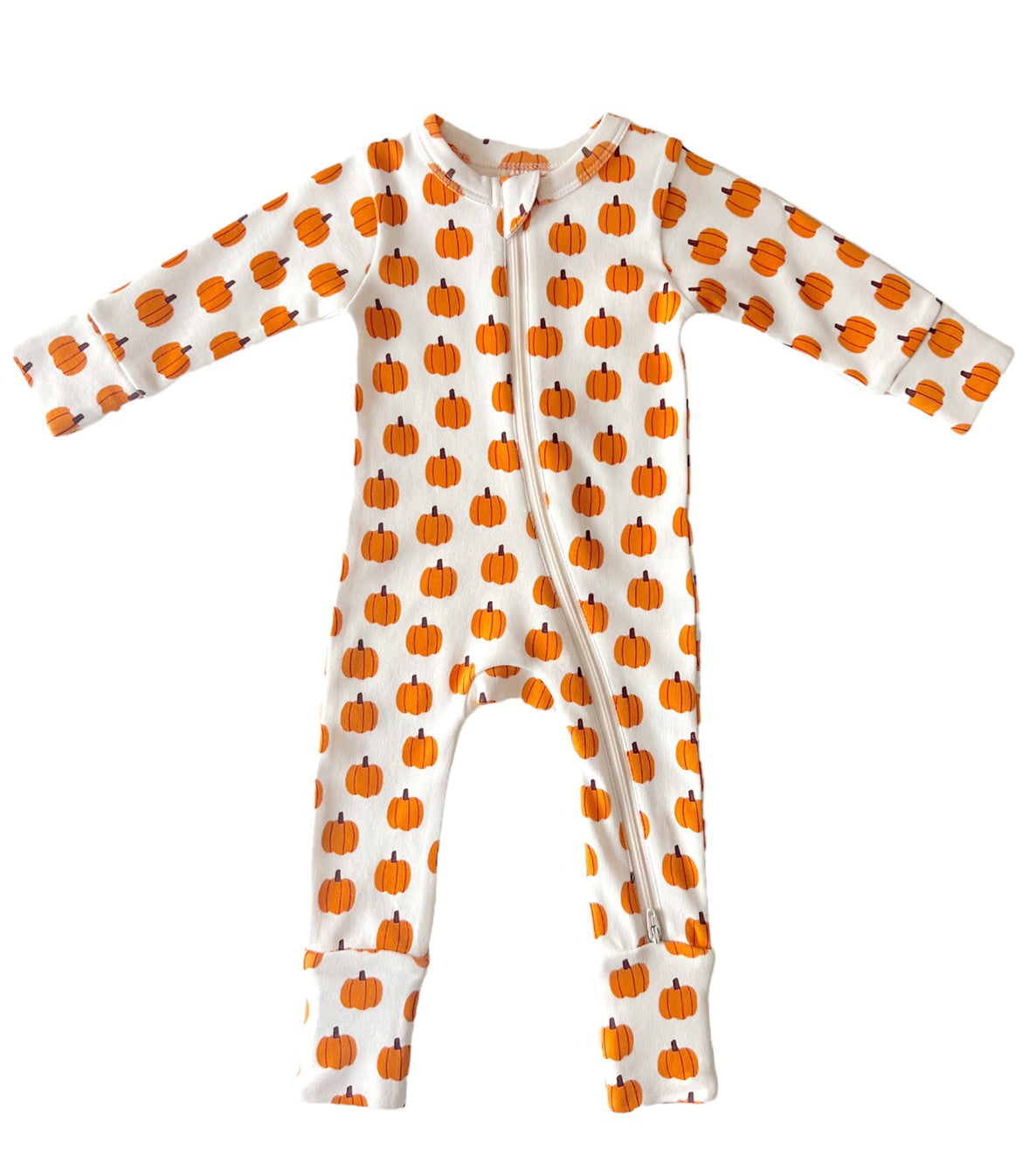 Pumpkin / Organic 2-Way Zip Romper