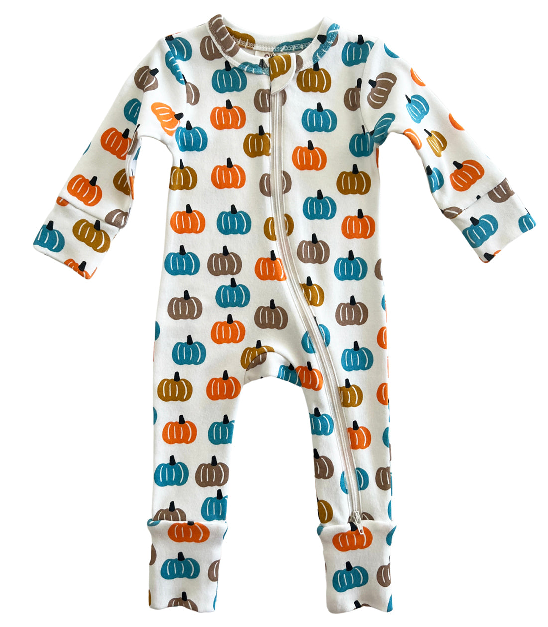 Pumpkin Patch / Organic 2-Way Zip Romper