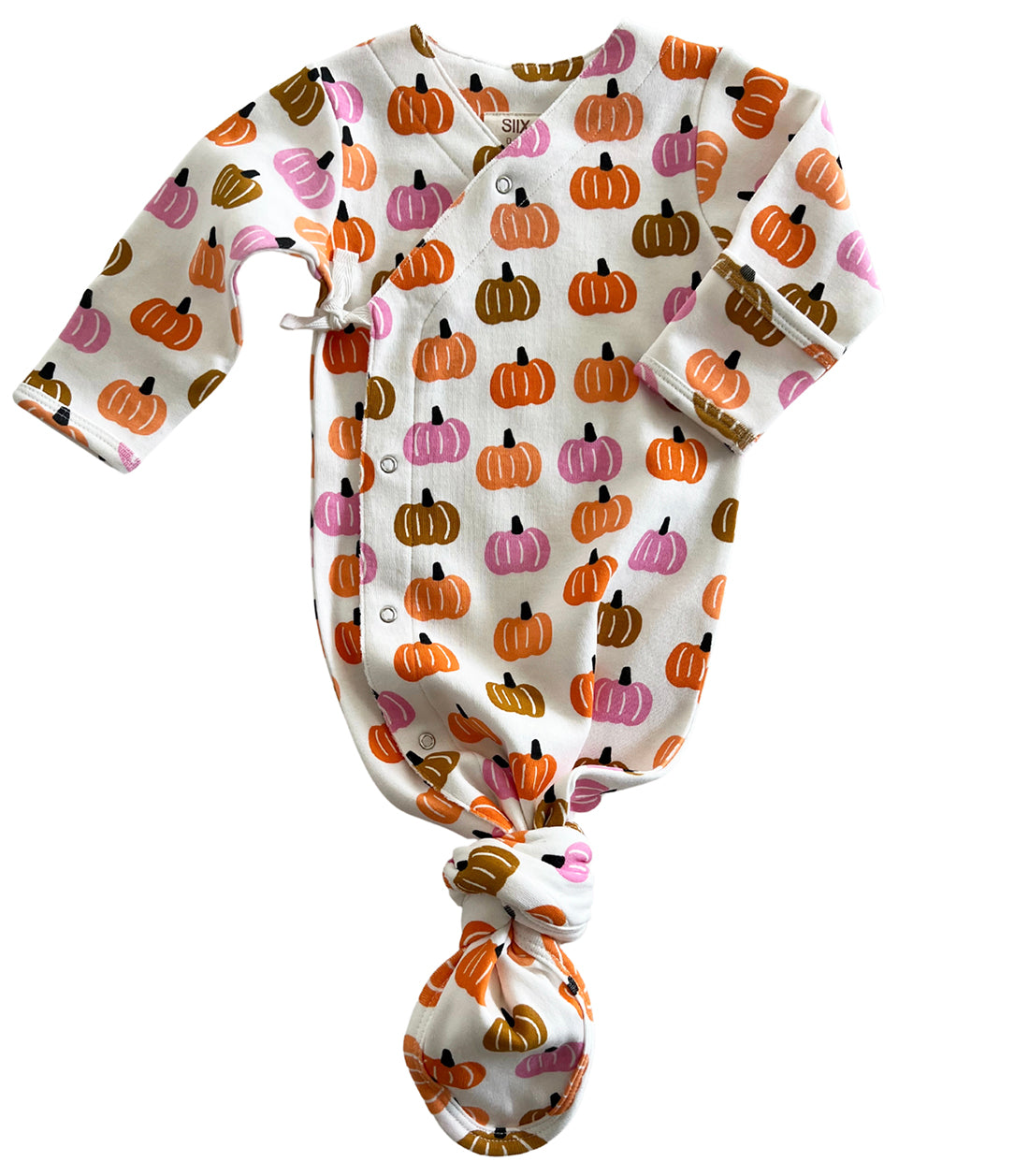 Pink Pumpkin Patch / Organic Kimono Knot Gown