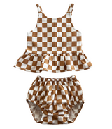 Sundae Checkerboard / Organic Peplum Set