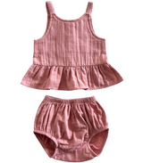 Rosy / Organic Peplum Set