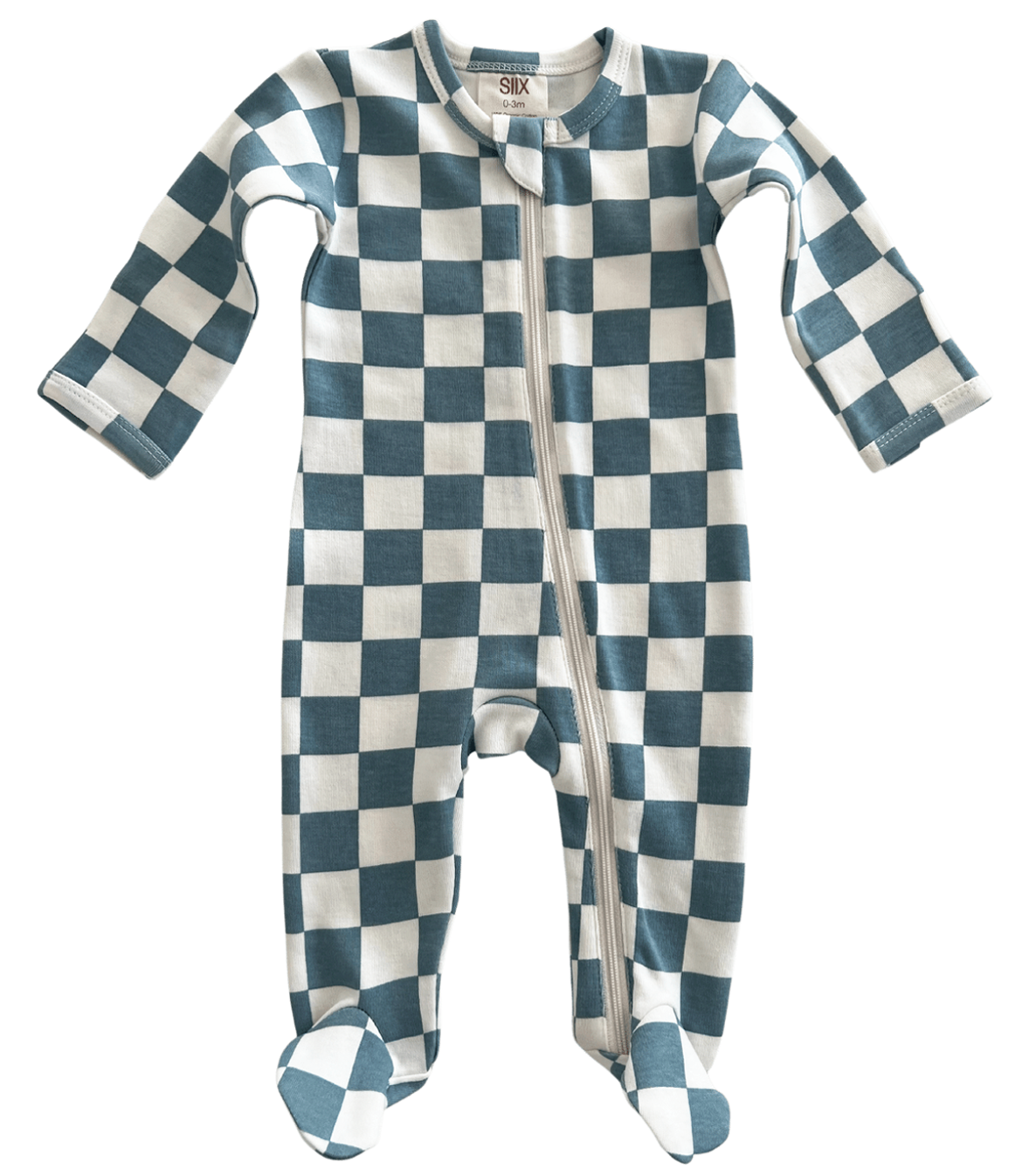 Blueberry Muffin Checkerboard / Organic Zip Footie – SIIX COLLECTION