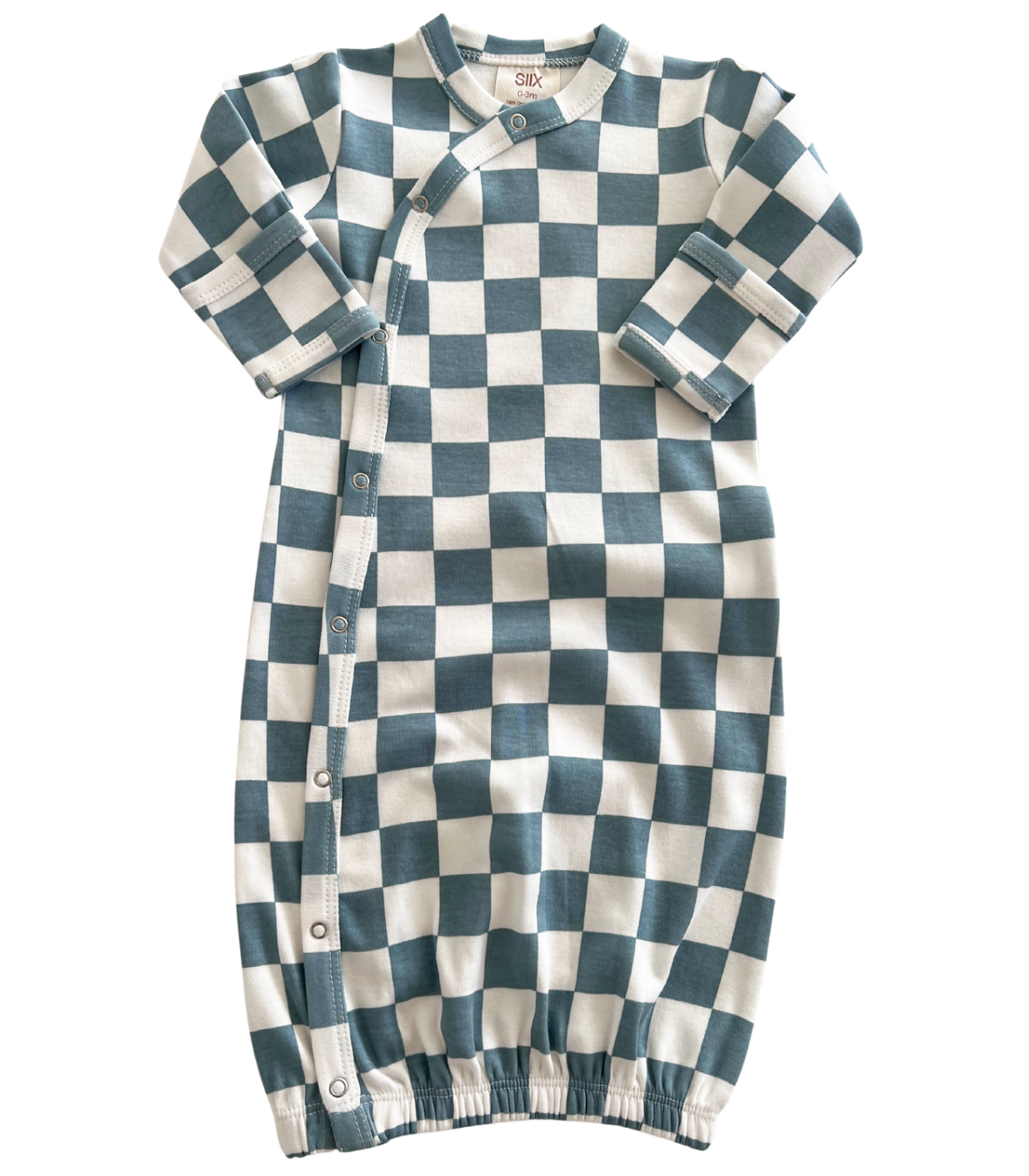 Blueberry Muffin Checkerboard / Organic Gown