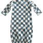 Blueberry Muffin Checkerboard / Organic Gown