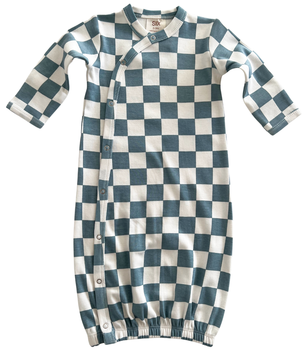 Blueberry Muffin Checkerboard / Organic Gown