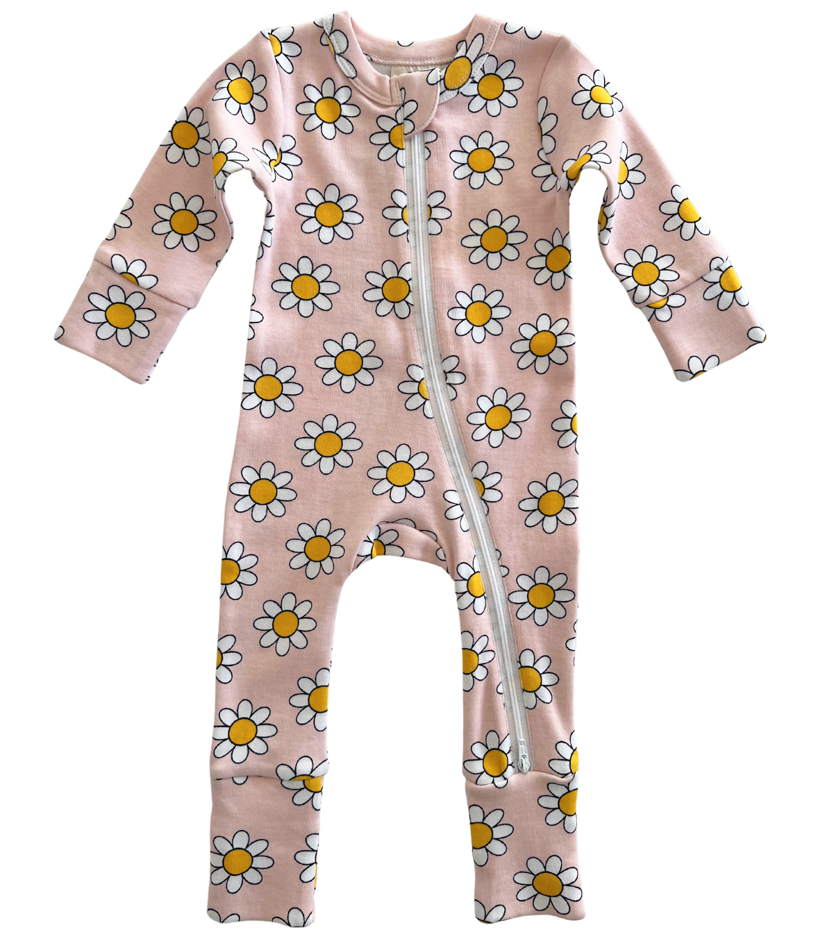 Daisy Pop Taffy / Organic 2-Way Zip Romper