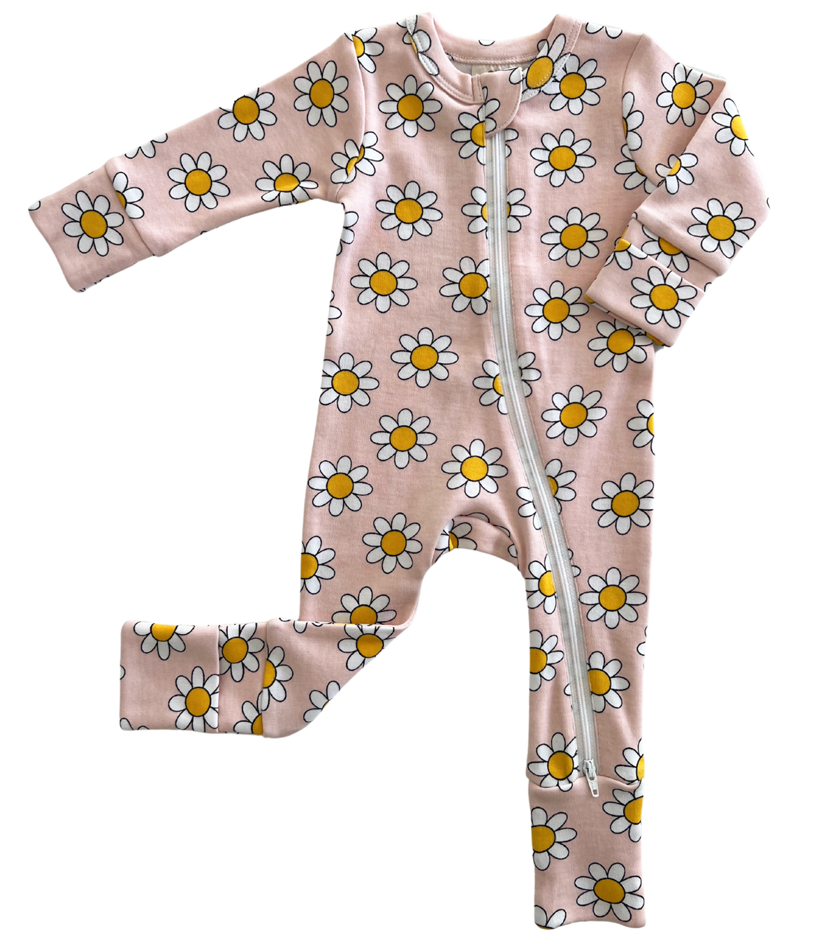 Daisy Pop Taffy / Organic 2-Way Zip Romper