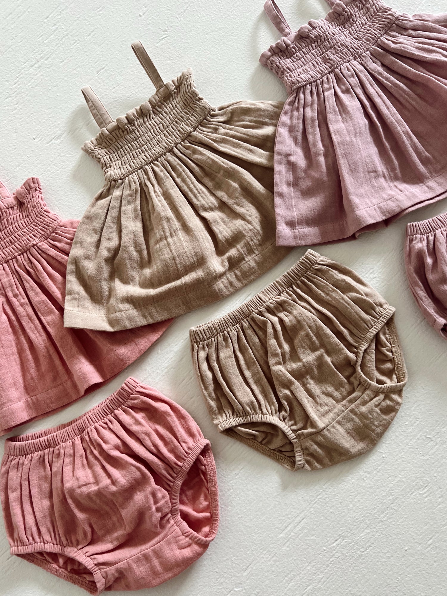 Sand / Organic Smocked Set