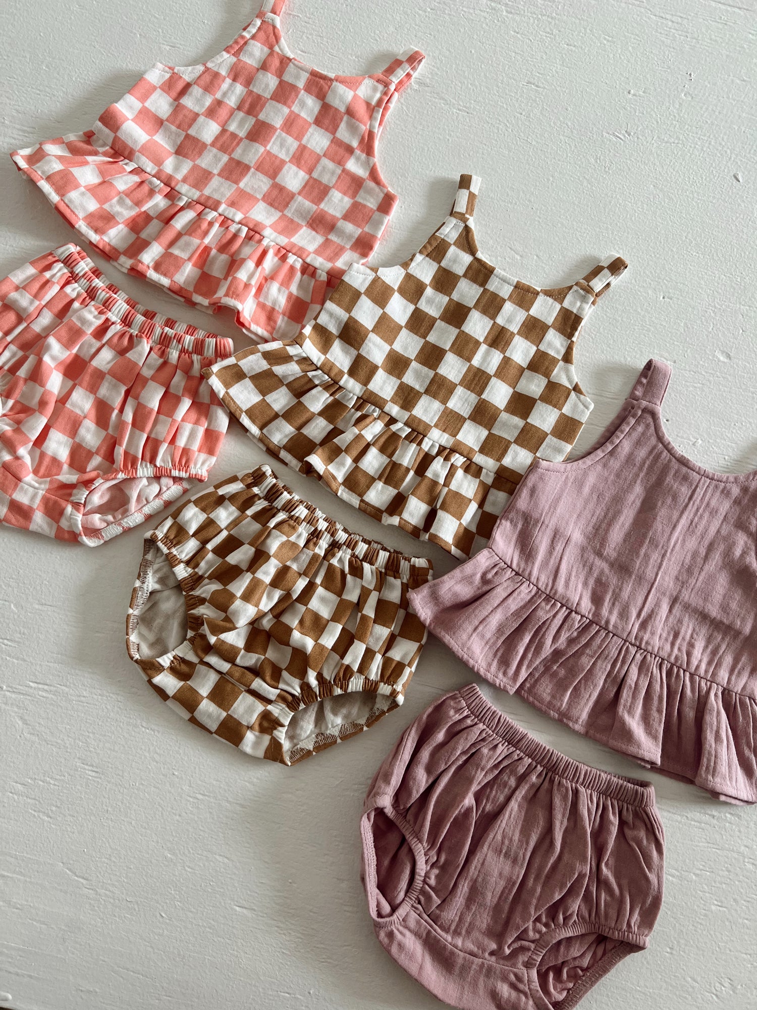 Sundae Checkerboard / Organic Peplum Set