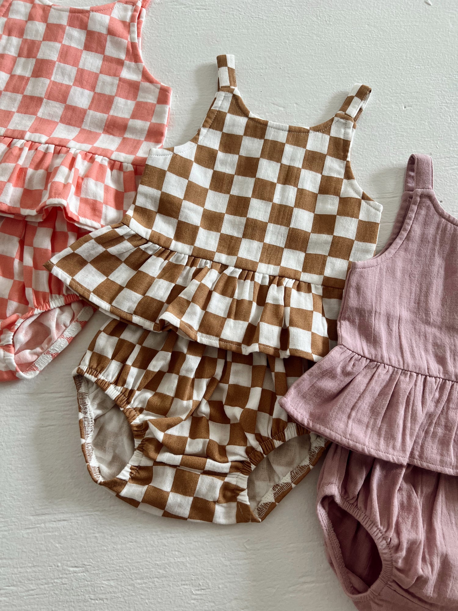 Sundae Checkerboard / Organic Peplum Set