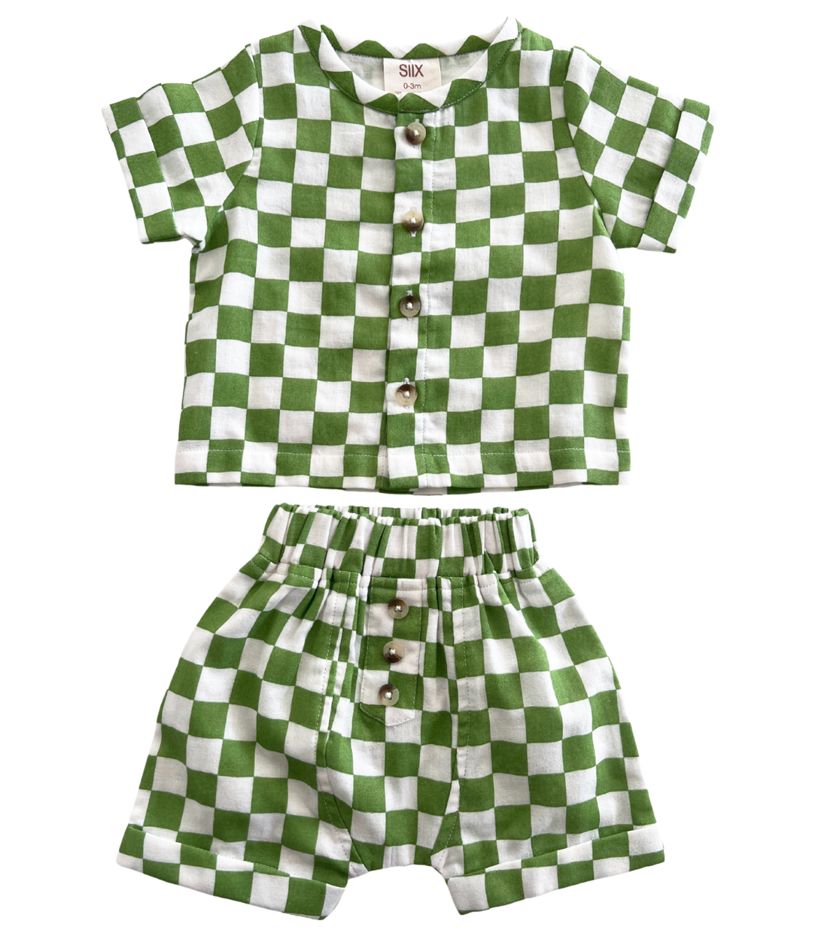 Lime Checkerboard / Organic Finley Set