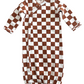 Stracciatella Checkerboard / Organic Gown