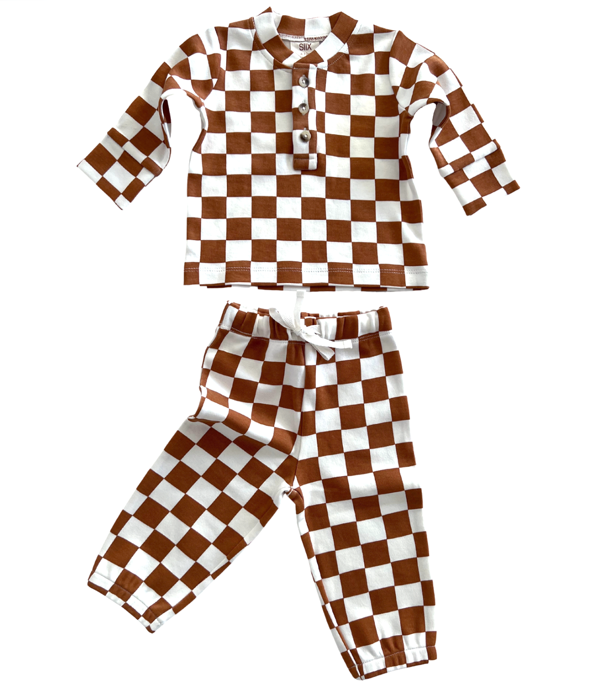 Stracciatella Checkerboard / Organic Wells Top + Pant Set