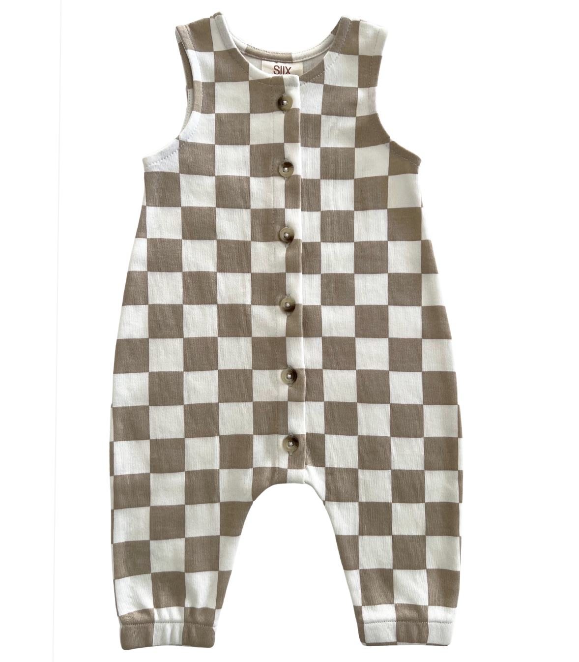 Tiramisu Checkerboard / Organic Bay Jumpsuit