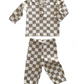 Tiramisu Checkerboard / Organic Wells Top + Pant Set